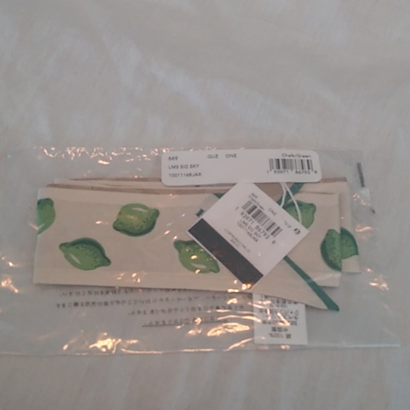 Coach 669 Signature Print Lime Silk Skinny Scarf Twilly - Picture 3 of 6